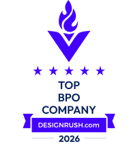 Design Rush Top BPO Company 2026 award badge recognizing Medical Lien Management among leading business process outsourcing providers.
