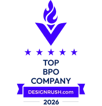 Design Rush Top BPO Company 2026 award badge recognizing Medical Lien Management among leading business process outsourcing providers.