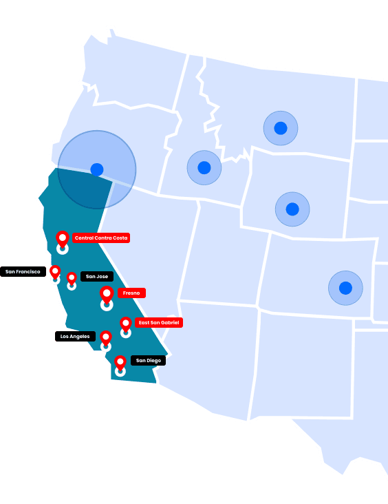 MLM locations in California